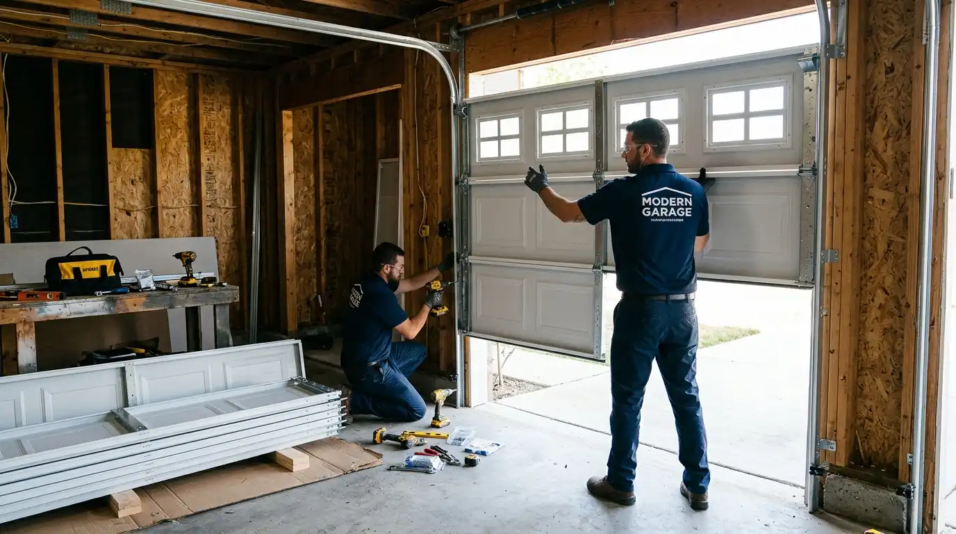New garage door installation
