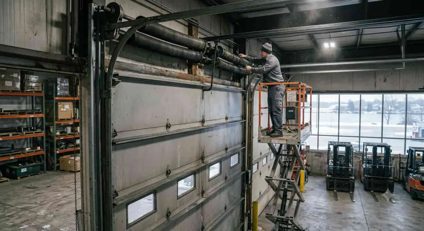 Off-track garage door repair
